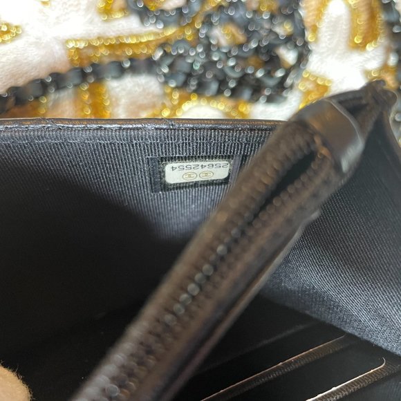 ***SOLD****Chanel Classic Flap Reissue 2.55 So Black Chevron Wallet On Chain WOC - Picture 9 of 16